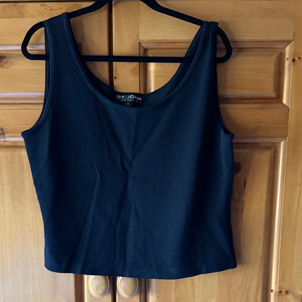 St. John Classic Black Tank Top